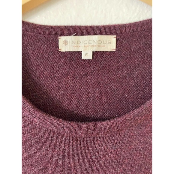 Indigenous Size S Organic Peruvian Cotton Pullover Sweater Studded Alpaca Wool - Picture 5 of 10